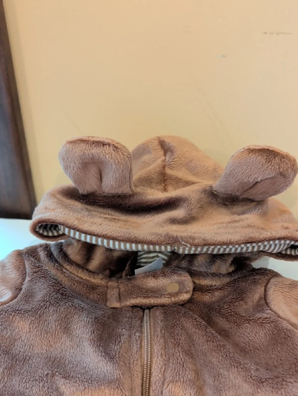 Carter's Brown Plush Footed One-Piece
